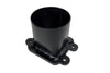 Intake adapter in black on a white background.